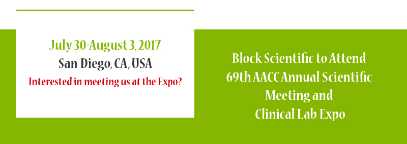 Block Scientific to Attend AACC Annual Meeting