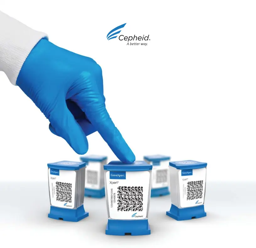 Cepheid GeneXpert testing cartridge