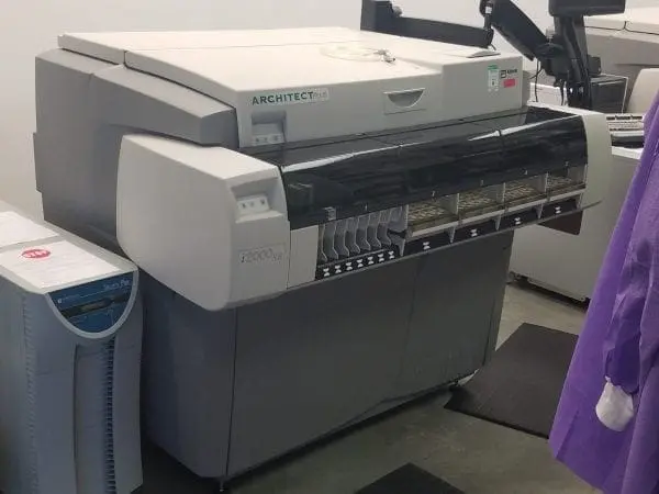 Abbott Architect i2000 analyzer sample processing workflow