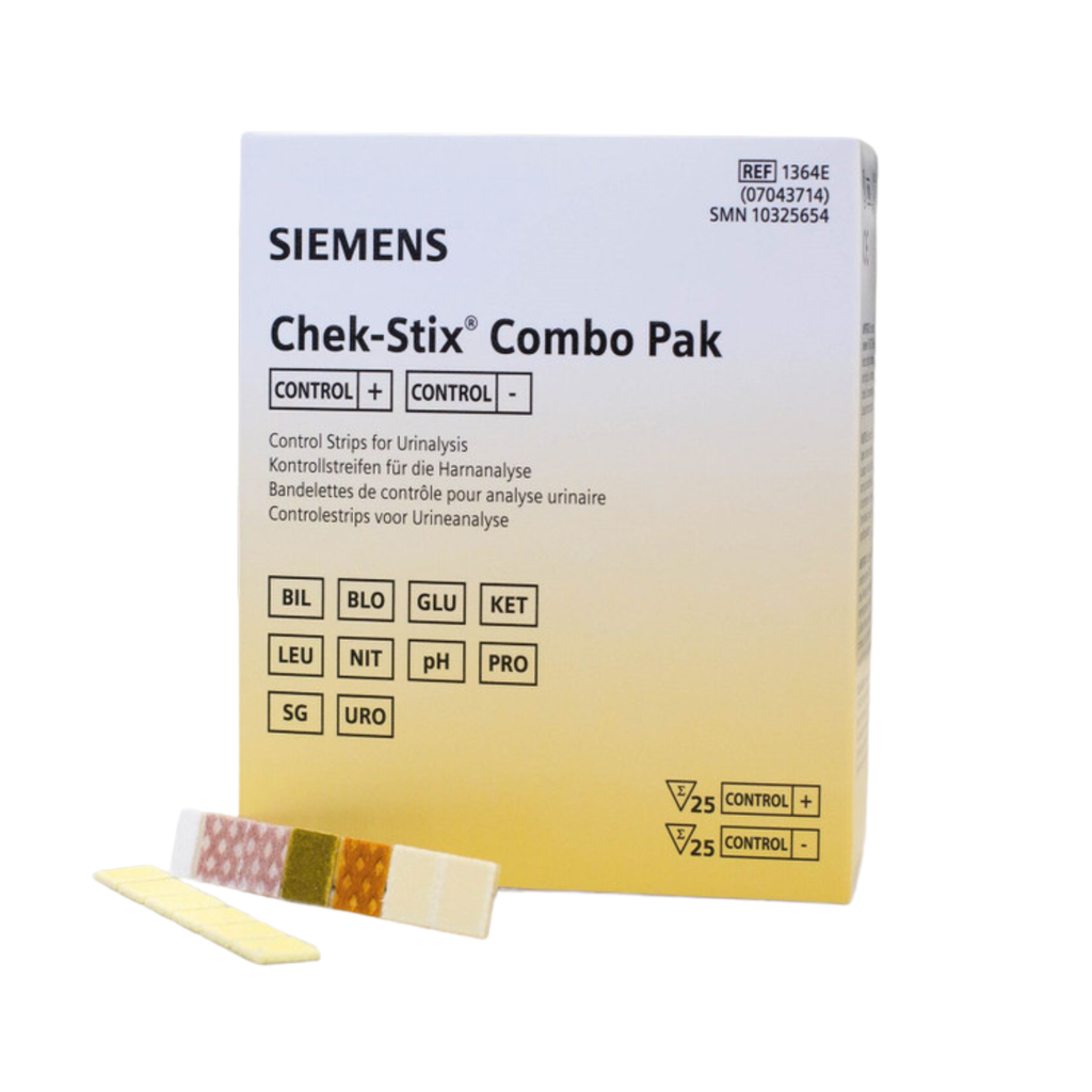 Siemens Chek-Stix® Combo Pak, Positive & Negative, 25/btl, 2 btl/pk