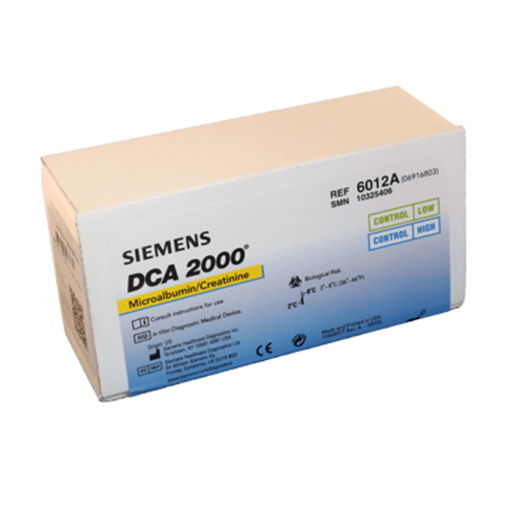 Siemens DCA 2000 Microalbumin/Creatinine Low/ high Control Kit, 4/kit