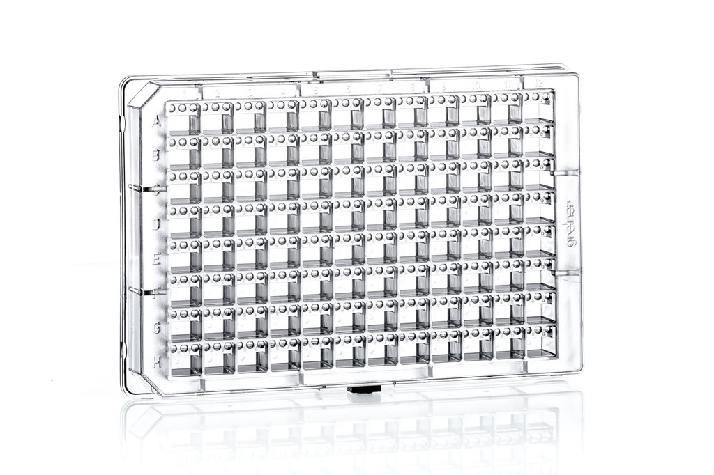 Greiner Bio-One 96W CrystalQuick™ RW (Round Wells) Protein Crystallization Plate, PS, w/3 Round, Curved Bottom Crystallization Wells, Clear