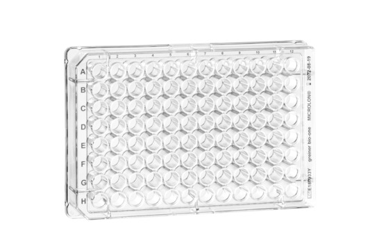 Greiner Bio-One Microplate 96W MICROLON 600 Plate, PS, High Binding, Flat Bottom, Chimney Style, Clear