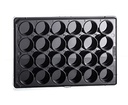Greiner Bio-One 24W Plate, PS, Flat BOT, Chimney Style, BLK