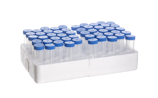 Greiner Bio-One REACTION TUBE, 5 ml, PP, NATURAL, CONICAL, BLUE SCREW CAP, GRADUATED, STERILE, 50 PCS./RACK