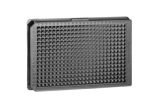 Greiner Bio-One Cell Culture Microplate, 384 Well, PS, F-Bottom, ΜClear®, Black, Lid, TC, Sterile, 20 Pcs./Bag