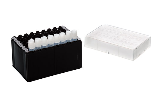 Greiner Bio-One 48-way Datamatri x RACK for 4 ml Cryo.s, PP, BLK w/Natural High Lid