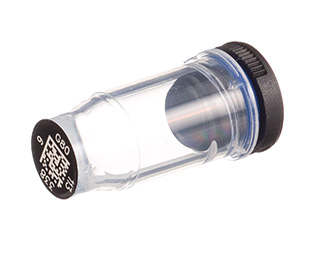 Greiner Bio-One Rack with 96 black-capped 300µl Cryo.s, Datamatri x barcode (generic 2D sequence), sterile