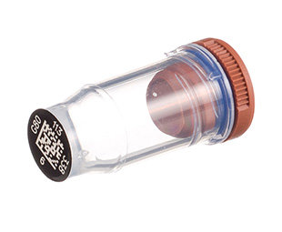 Greiner Bio-One Rack with 96 brown-capped 300µl Cryo.s, Datamatri x barcode (generic 2D sequence)