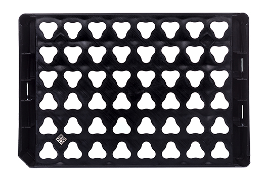 Greiner Bio-One 48-way Datamatri x RACK for 1 & 2 ml Cryo.s, PP, Black w/Natural Low Lid, pre-barcoded