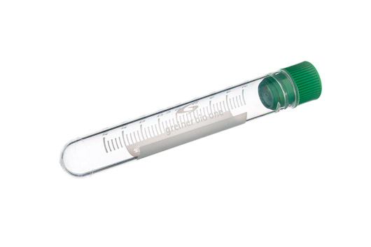 Greiner Bio-One 5 mL Cryo.s Tube, PP, Sterile, Internal Thread Green Cap, ID Field, Round Bottom, 100 White Cap Inserts per CS