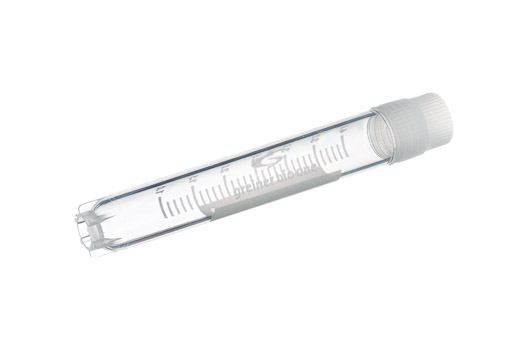 Greiner Bio-One 4 mL Cryo.s Tube, PP, Sterile, External Thread Natural Cap, ID Field, Starfoot Base, Round Bottom, 100 White Cap Inserts per CS