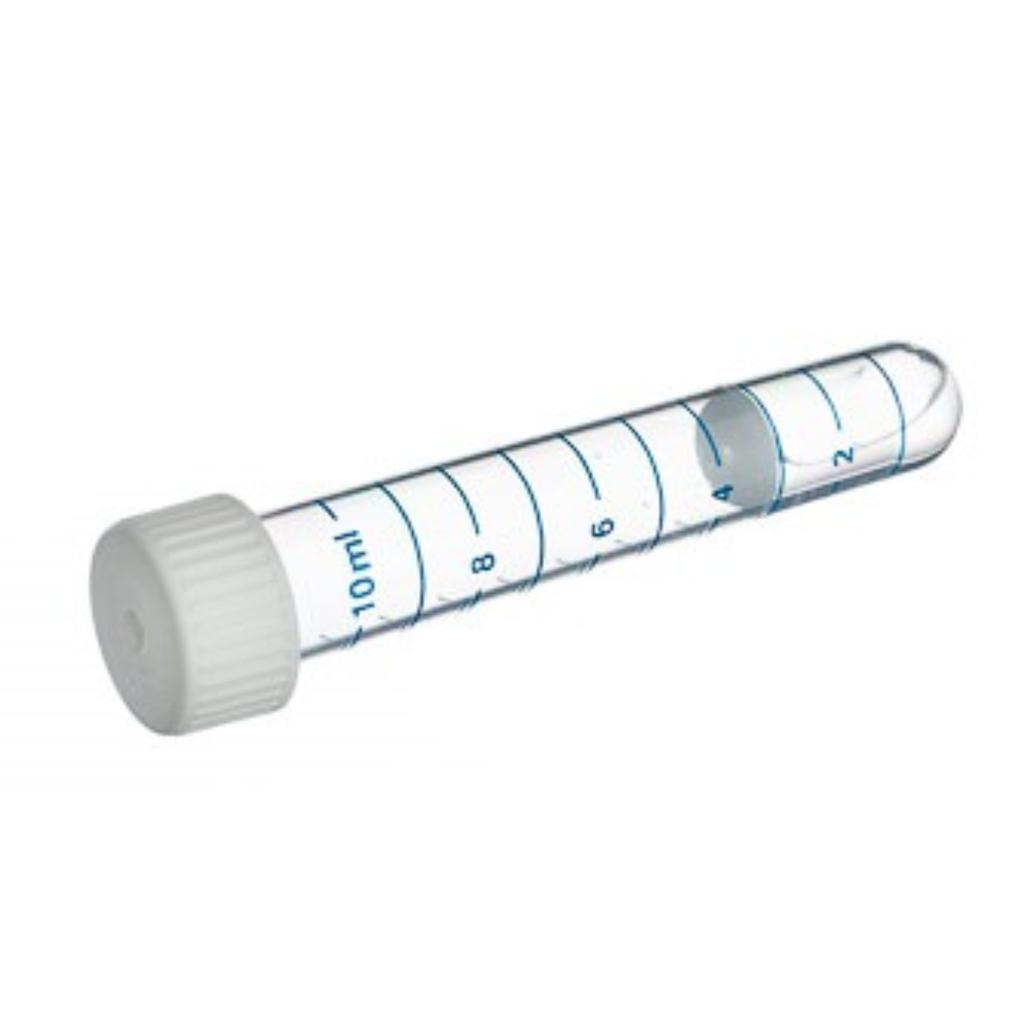 Greiner Bio-One 12 mL Leucosep Tube w/Porous Barrier at 3 ml graduation, PP, Sterile, Round Bottom, Un-filled