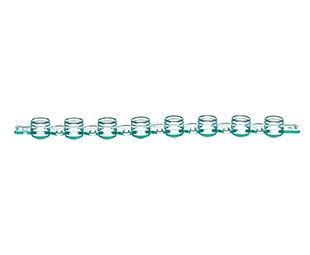 Greiner Bio-One PCR strip caps, domed lid, green