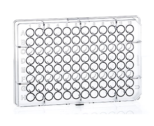 96W Plate, PS, Round (U) Bottom, Clear, Case of 375