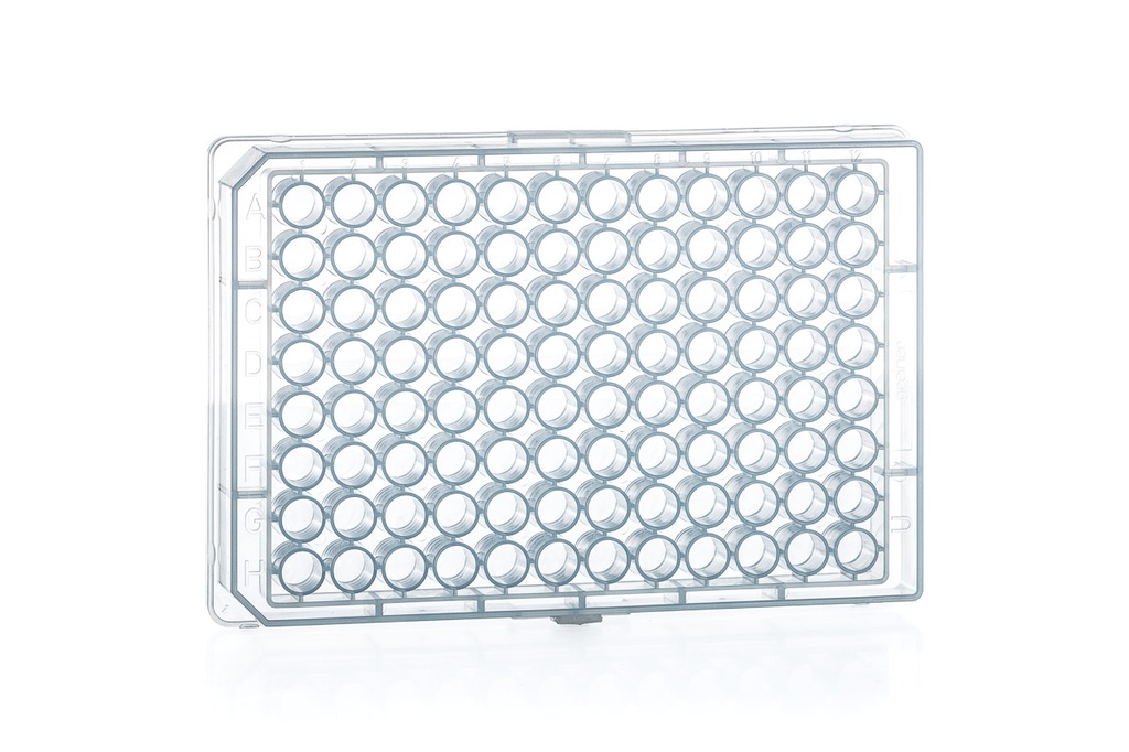 Greiner Bio-One 96W Plate, PP, Round (U) Bottom, Chimney Style, Blue