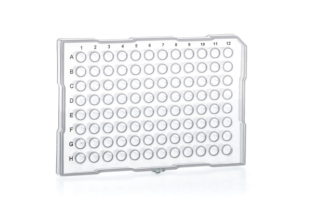 96W PCR Plate, PP, Half-Skirt, ABI Compatible, Natural, Case of 100