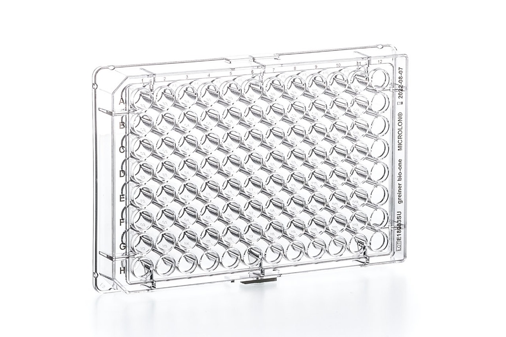 Greiner Bio-One Microplate 96W MICROLON 600 Plate, PS, High Binding, Flat Bottom, Chimney Style, Clear