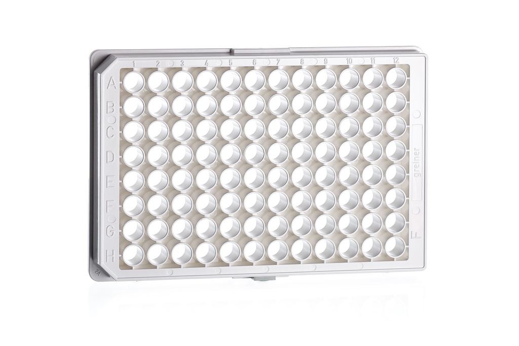 Greiner Bio-One Microplate 96W LUMITRAC™ 600 Plate, PS, High Binding, Flat Bottom, Chimney Style, White µClear