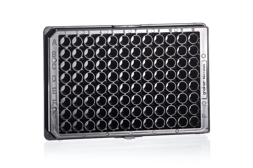 Greiner Bio-One Microplate 96W Non-binding, PS, Flat Bottom, Chimney Style, Black