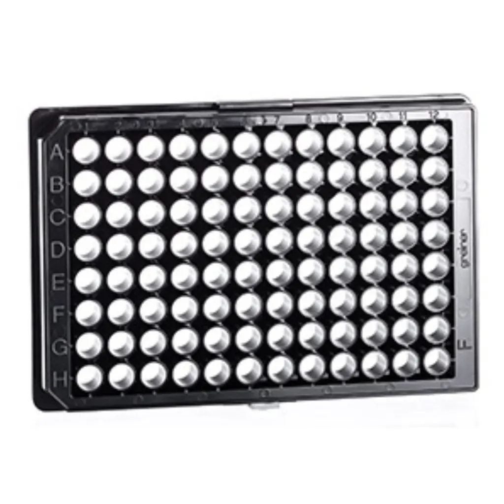 Greiner Bio-One Cell Culture Microplate 96W Advanced TC™ Plate, PS, Sterile, Flat Bottom, Chimney Style, Black µClear, w/Lid