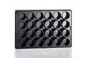 Greiner Bio-One 24W Plate, PS, Flat BOT, Chimney Style, BLK