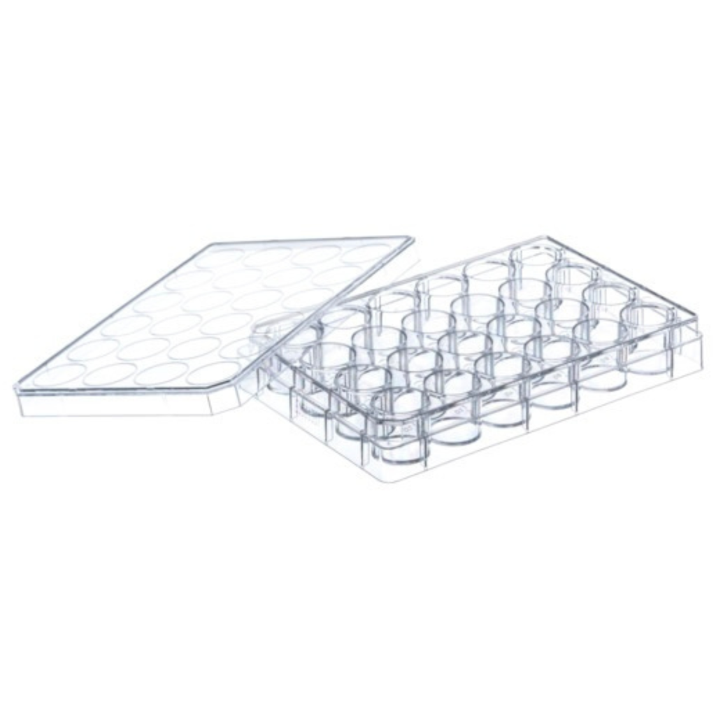 Greiner Bio-One Advanced TC™, 24 Well, with lid, Clear, Sterile, 1/pk, 100/cs