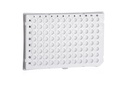96W PCR Plate, PP, half-skirt, Roche LightCycler compatible, White, Case of 100
