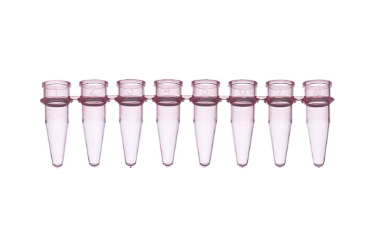 PCR 0.2ml strip tubes, red, Case of 1250