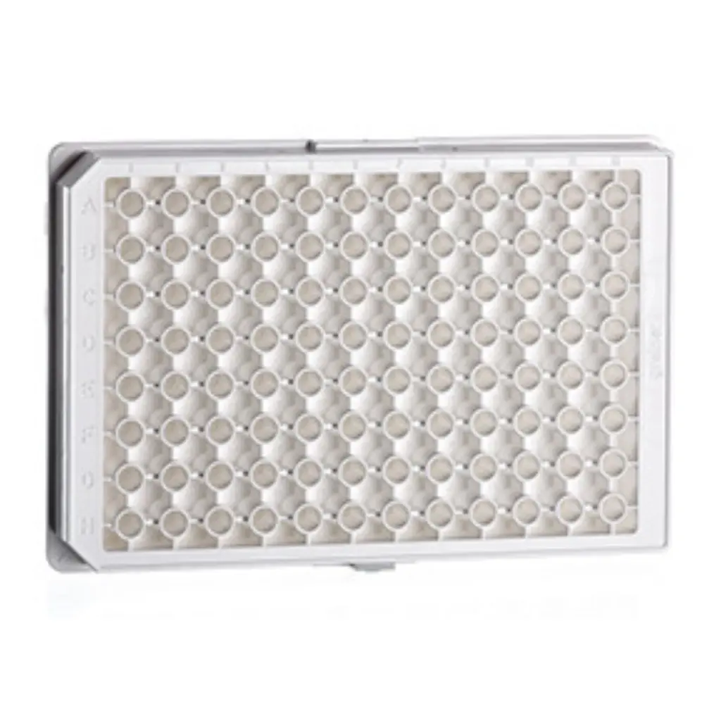 96W Half Area LUMITRAC 200 Plate, PS, Medium Binding, Flat Bottom, Chimney Style, White, Case of 40