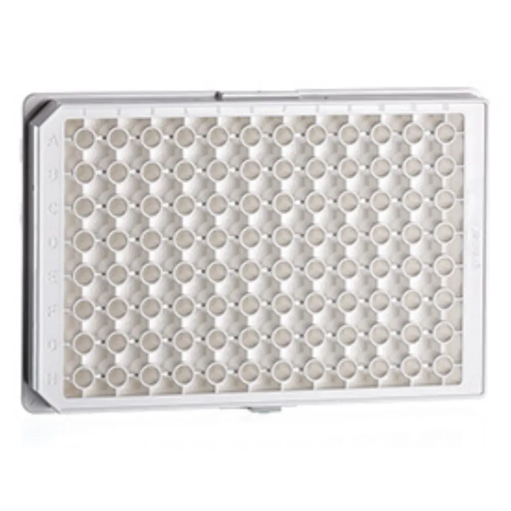 96W Half Area CELLSTAR Plate, PS, TC Treated, Sterile, Flat Bottom, Chimney Style, White, w/Lid, Case of 32