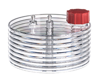 CELLDISC, 8 LAYERS, 2.000 CM2, PS, CLEAR, TC, STANDARD SCREW CAP RED, STERILE, SINGLE PACKED, Case of 3