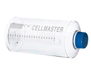 CELLMASTER Roller Bottle, PS, 850cm2, 122x271mm, TC Treated, Sterile, Graduations to 2L, w/ Plug Seal Cap, Case of 24
