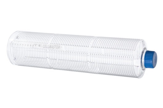 Greiner Bio-One Cell Culture Roller Bottle, 5 × L, PS, Long Form, Ribbed Surface, 122/500 MM, 4,250 cm² Growth Area, 4,640 ml, Standard Screw Cap, Clear, TC, Sterile, CellMaster, Single-Packed