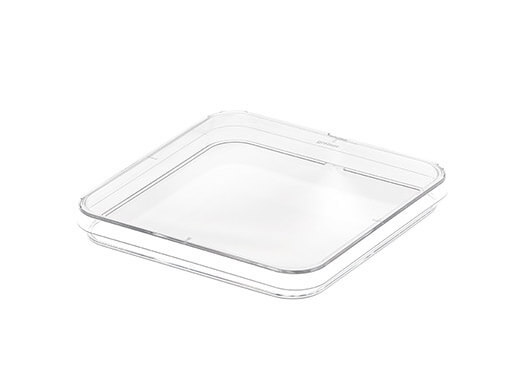 Petri Dish, SQR, PS, 120mmx120mmx15mm, 142cm2, Single Vented, Case of 240