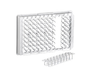 Greiner Bio-One Stirp Plate 96W F16 MICROLON 200 Plate, PS, Medium Binding, 2 x 8 Flat Bottom strips, Clear Wells