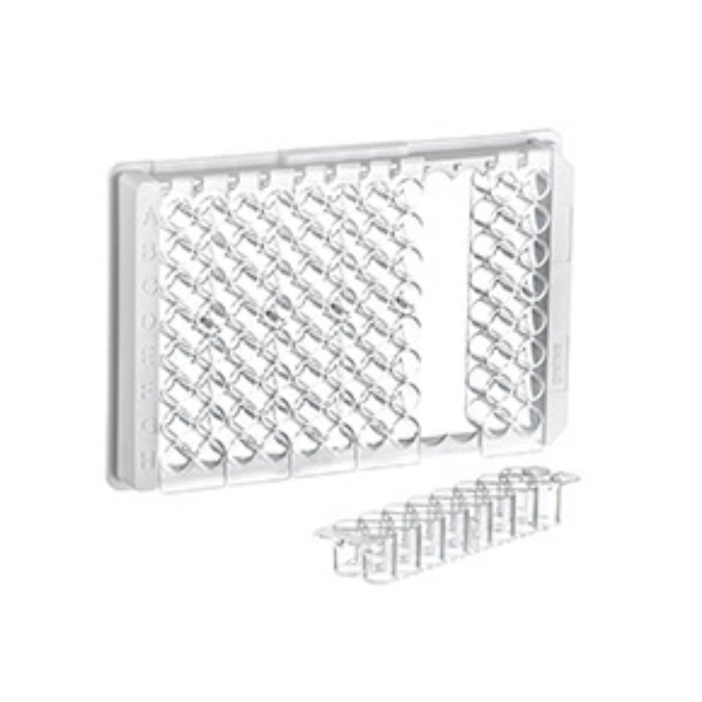 Greiner Bio-One Stirp Plate 96W F16 MICROLON 200 Plate, PS, Medium Binding, 2 x 8 Flat Bottom strips, Clear Wells