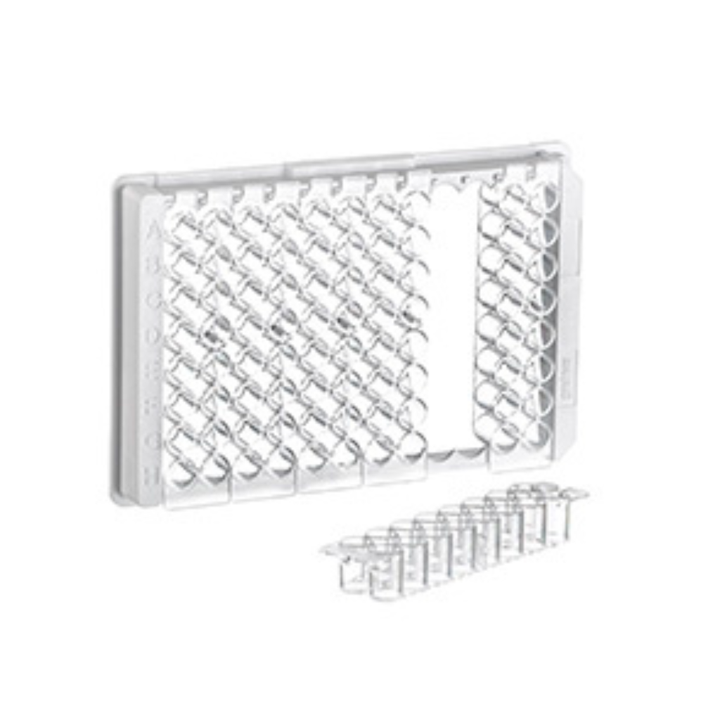 Greiner Bio-One Stirp Plate 96W F16 MICROLON 600 Plate, PS, High Binding, 2 x 8 Flat Bottom strips, Clear Wells