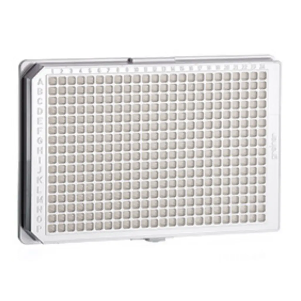 384W CELLSTAR Plate, PS, TC Treated, Sterile, Flat Bottom, White, w/Lid, Case of 32