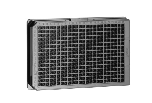 384W SensoPlate, Sterile, Flat Bottom, Black/Glass, w/Lid, Case of 16