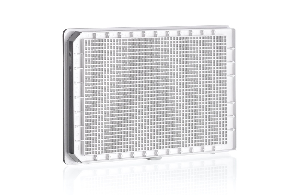 384W Non-binding Plate, PS, Flat Bottom, White Clear, Case of 40