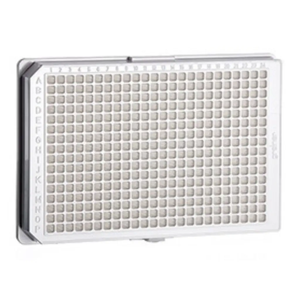 384W Cell-Repellent Plate, PS, Sterile, Flat Bottom, White uClear, w/Lid, Case of 32