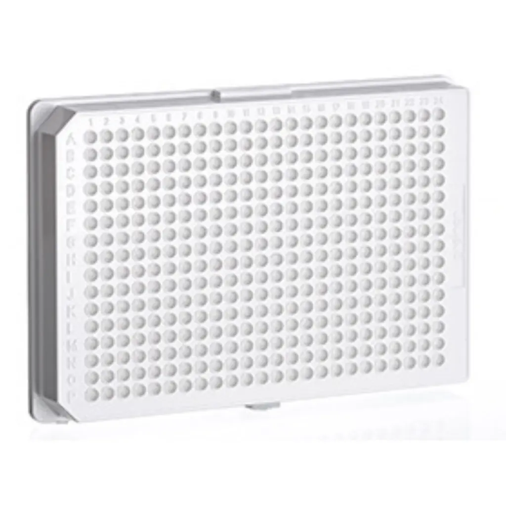 384W Small Volume HiBase CELLSTAR Plate, PS, TC Treated, Sterile, 30 uL/well, Flat Bottom, White, w/Lid, Case of 32