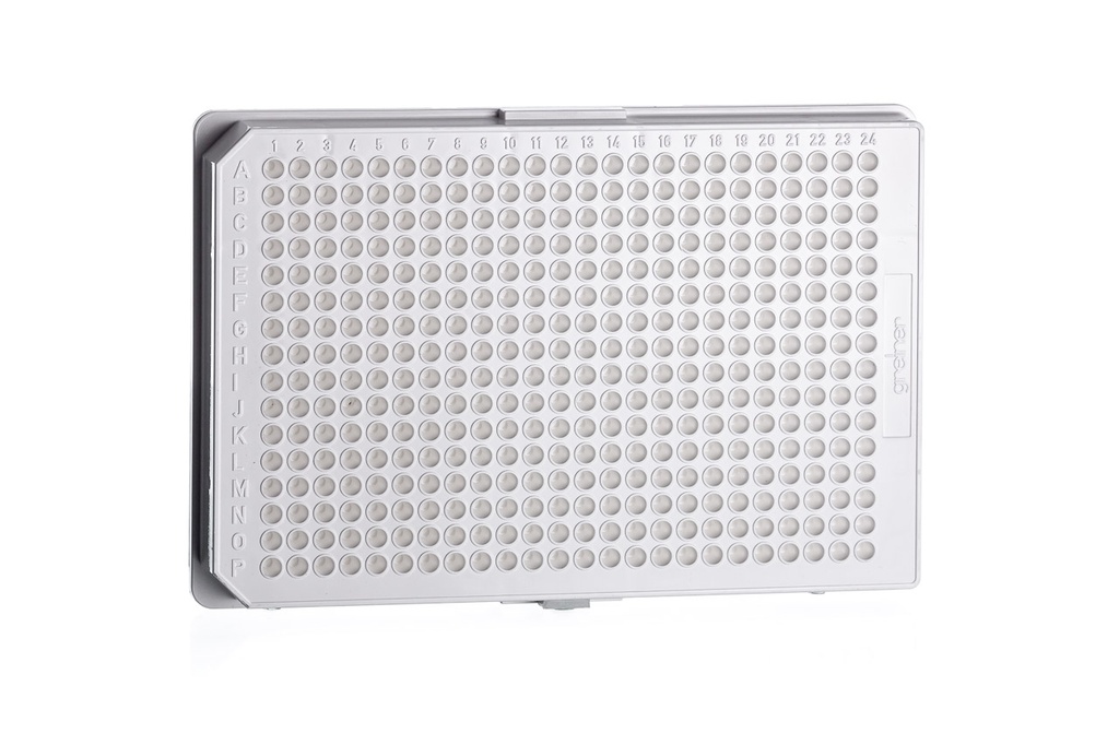 384W Small Volume HiBase Non-binding Plate, PS, 30 uL/well, Flat Bottom, White, Case of 40