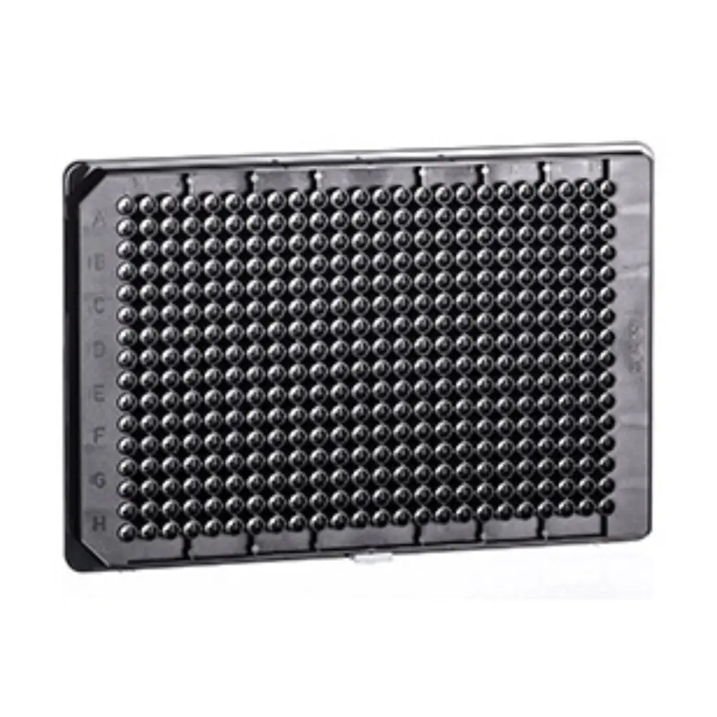 384W Small Volume LoBase Plate, CO, Flat Bottom, Chimney Style, Black uClear, Case of 80