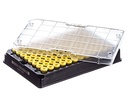 Rack with 96 yellow-capped 300ul Cryo.s, Datamatrix barcode (generic 2D sequence), sterile, Case of 960