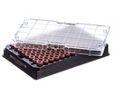 Greiner Bio-One Rack with 96 brown-capped 300µl Cryo.s, Datamatri x barcode (generic 2D sequence), sterile
