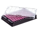 Rack with 96 pink-capped 300ul Cryo.s, Datamatrix barcode (generic 2D sequence), Case of 960