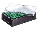 Rack with 96 green-capped 600ul Cryo.s, Datamatrix barcode (generic 2D sequence), sterile, Case of 960