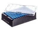 Greiner Bio-One Rack with 96 blue-capped 600µl Cryo.s, Datamatri x barcode (generic 2D sequence)